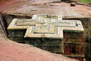 Saint Georges church built by King Lalibela... interesting history behind this enormous stone church! (google it!) :)